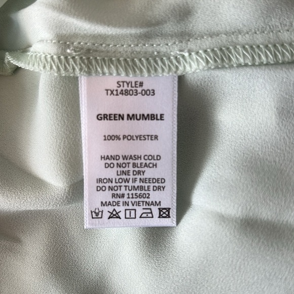 Lush Nordstrom Sheer Flutter Short Sleeve Top in Green Mumble Size 3X NWT! - Picture 5 of 5